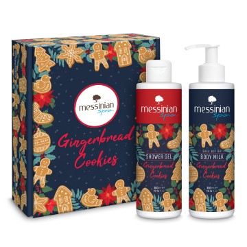 Messinian Spa Gingerbread Cookies Box 01 with Shower Gel, 300ml & B...
