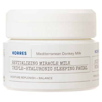 Нощен крем Korres Donkey Milk с 3 хиалуронови киселини 40 мл