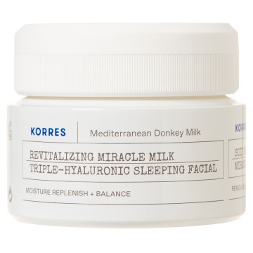 Korres Eselsmilch Nachtcreme mit 3 Hyaluronsäuren 40ml