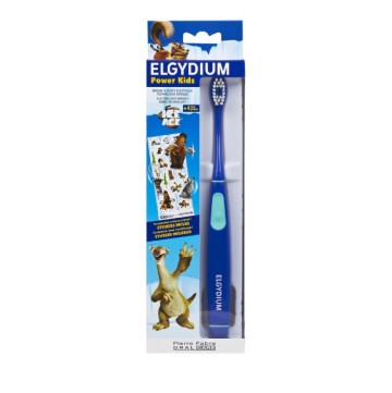 Elgydium Power Kids Ice Age Brosse À Dents Bleu, Brosse À Dents Électrique Pour Enfants, bleu 1 pièce