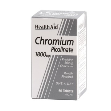 Health Aid Chrome Picolinate 1800mcg 60 comprimés