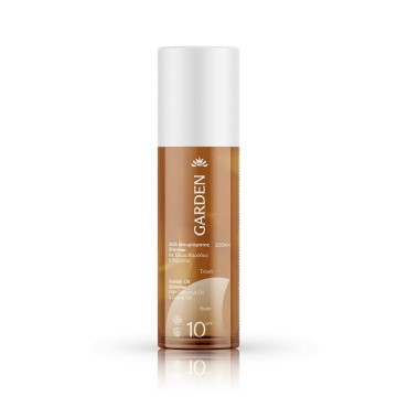 Garden Λάδι Μαυρίσματος Shimmer με Έλαια Καρύδας & Καρότου SPF10, 2...