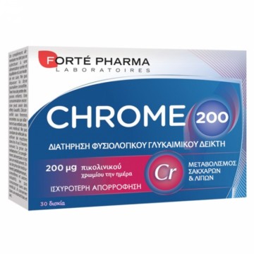 Forte Pharma Chrome 200, Συμπλήρωμα Διατροφής για την Απώλεια Βάρους 30tabs
