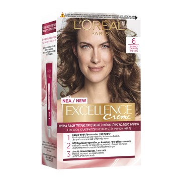 LOreal Excellence Creme No 6 Blonde Dark Hair Dye 48ml