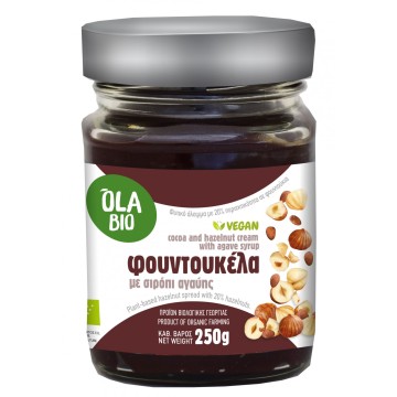 Ola Bio Φουντουκέλα με Σιρόπι Αγαύης, 250g Ola Bio Φουντουκέλα με Σιρόπι Αγαύης, 250g