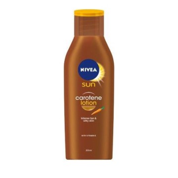 Nivea Sun Carotene Lotion Deep Tanning No SPF, Sonnenschutz-Körperlotion für intensive Bräunung 200 ml
