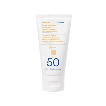 Korres Yoghurt Tinted Sunscreen Face Cream SPF50, 50ml Korres Yoghurt Tinted Sunscreen Face Cream SPF50, 50ml