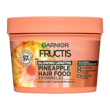 Garnier Fructis Glowing Length Ananas Hair Food, Masque Capillaire 3 en 1 400 ml