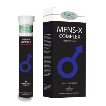 Power Health Mens X Complex Диетична добавка с вкус на лимон и стевия 32 ефервесцентни таблетки
