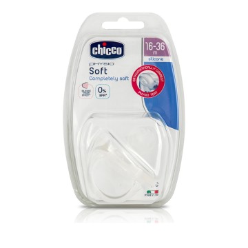 Соска Chicco Physio Soft полностью силиконовая 16-36м