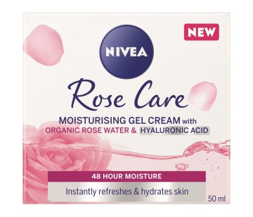 Nivea Rose Care Feuchtigkeitsspendende Tagescreme mit Bio-Rosenwasser und Hyaluronsäure 50 ml