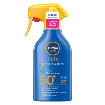Nivea Sun Kids Protect & Care 5σε1 Spray SPF50+, 250ml