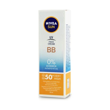 Nivea Sun UV Crème Visage BB, Crème Solaire / Crème Hydratante avec Couleur 50ml