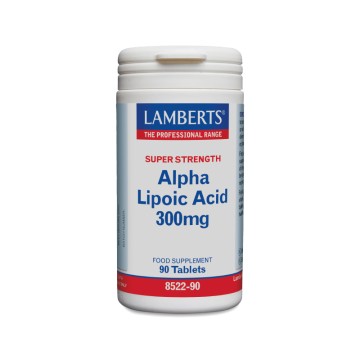 Lamberts Alpha Lipoic Acid, антиоксидант, Психология - стрес 300 mg, 90 таблетки