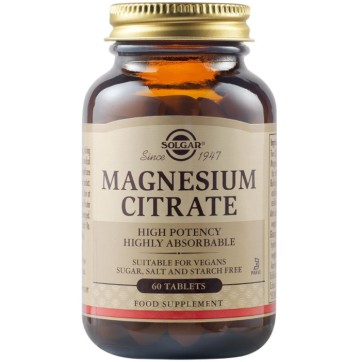 Solgar Magnesium Citrate 200mg , 60 Tablets