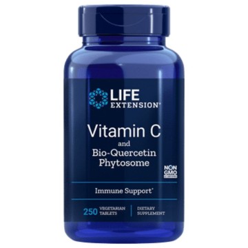 Life Extension Витамин С и фитосомы био-кверцетина 1000 мг 250 растительных таблеток