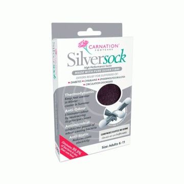 Carnation Silversock Made with Pure Silver Fibre Size Adults 3-7, 1...