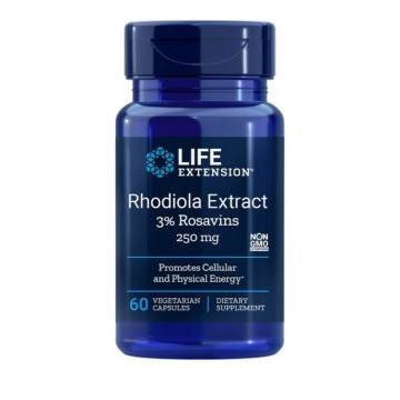 Экстракт родиолы Life Extension 3% Rosavins 250 мг 60 травяных капсул