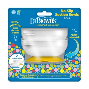 Dr. Browns No-Slip Suction Bowls 2τμχ