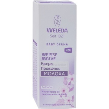 Weleda Baby Derma Weisse Malve, Βρεφική Κρέμα Προσώπου με Μολόχα Χω...