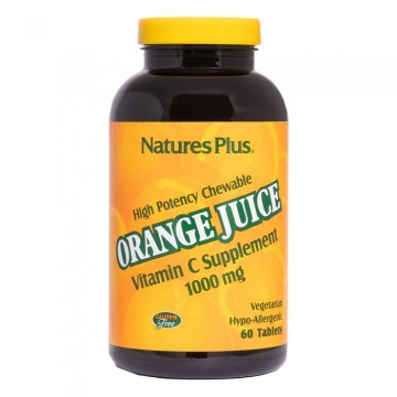 Natures Plus Orange Juice C 1000mg 60 μασώμενες ταμπλέτες