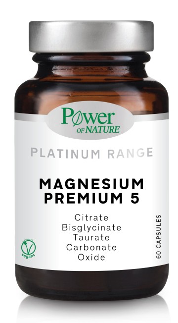 Power of Nature Platinum Range Magnesium Premium 5, 60 capsules