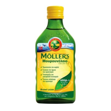 Mollers Cod Liver Oil Natural , Μουρουνέλαιο 250ml