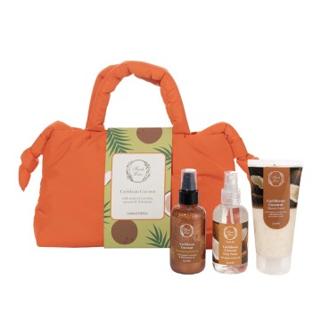 Fresh Line Summer Bag with Caribbean Coconut Shower Scrub, 150ml & ...