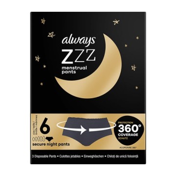 Always ZZZ Menstrueal Size 6 Secure Night Pants 3τμχ Always ZZZ Menstrueal Size 6 Secure Night Pants 3τμχ