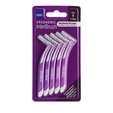 Intermed Ergonomic Interdental Brushes with Handle 1.1mm Purple 4pcs