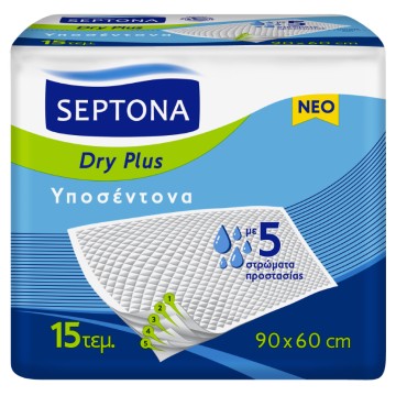 Septona Dry Plus Υποσέντονα 90x60cm 15τμχ