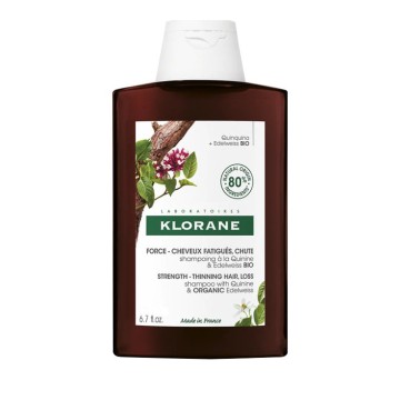 Klorane Quinine & Edelweiss Bio Strength Shampooing Chute de Cheveux Amincissant 400 ml