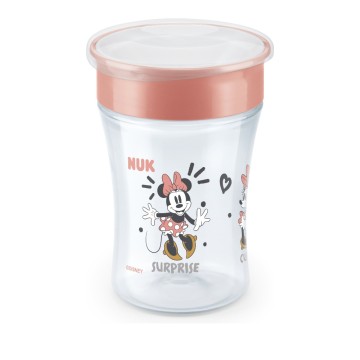 Nuk Magic Cup Πλαστικό Παιδικό Ποτηράκι 8m+ Ροζ Minnie 230ml