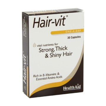 Health Aid, Hair-vit, Për flokë të fortë, të shëndetshëm dhe të bukur, 30 kapsula