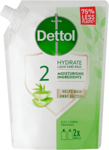 Dettol Hydrate Liquid Hand Wash with Aloe & Bamboo Fragnance Refill...