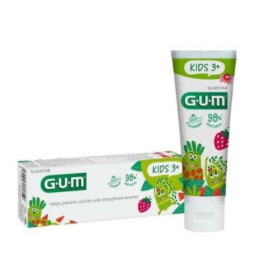 GUM Dentifrice Kids, Dentifrice pour enfants au goût de fraise 3 ans et plus, 50 ml