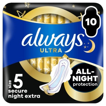Always Ultra Secure Night (Μέγεθος 5) Σερβιέτες με Φτερά 10τμχ Always Ultra Secure Night (Μέγεθος 5) Σερβιέτες με Φτερά 10τμχ