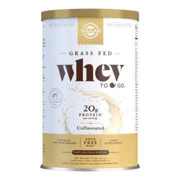 Solgar Grass Fed Whey to Go Proteine ​​non aromatizzate 377 g