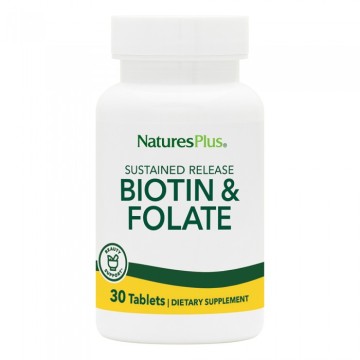 Natures Plus Biotin 2000Mcg/ Folic Acid 800Mcg, 30tabs