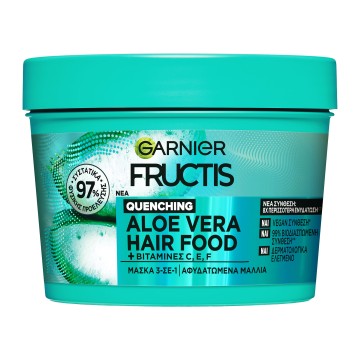 Garnier Fructis Quenching Aloe Vera Hair Food, Masque Capillaire 3 en 1 400 ml