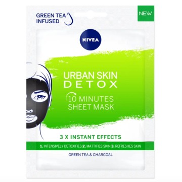 Nivea 10 Minutes Urban Skin Detox Тканевая маска 2+1 Подарок