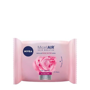 Nivea MicellAIR Cleansing Wipes with Rose Water 25pcs