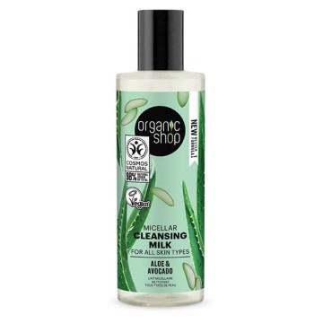 Organic Shop Micellar Face Cleansing Emulsion for all skin types, Avocado & Aloe 150ml