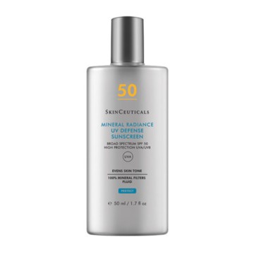 SkinCeuticals Mineral Radiance UV Defense SPF50 Face Sunscreen with 100% Natural Filters and Color for Shine 50ml