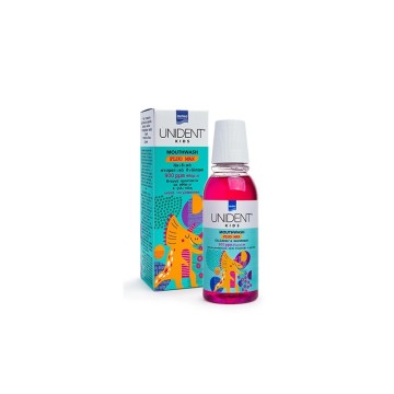 Intermed Unident Kids Fluo Max Mouthwash with Bubble Gum Flavor, 250ml