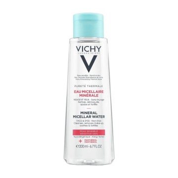 Vichy Pureté Thermale Eau Micellaire Minérale Visage & Yeux Peaux Sensibles 200 ml
