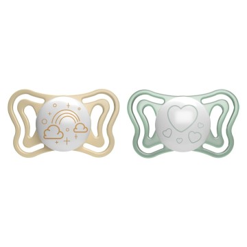 Chicco Πιπίλα Σιλικόνης PhysioForma Light Glow In The Dark Πράσινο/...