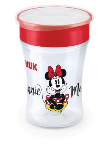 Nuk Magic Cup Пластмасова детска чаша 8m+ Red Minnie 230мл