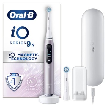 Oral-B iO Series 9N elektrische Zahnbürste, magnetisch, Rosenquarz, 1 Stück und Reiseetui
