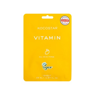 Kocostar Vitamin Sheet  Εμποτισμένη Μάσκα Αναζωογόνησης και Λάμψης ...
